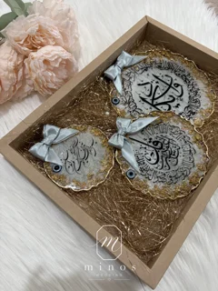 ست سه عددی تابلو رزینی قرآنی و مذهبی