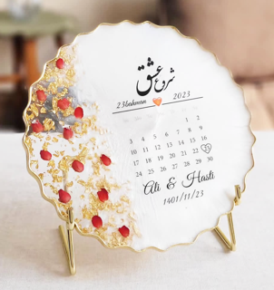 استند رزینی مدل گل قرمز